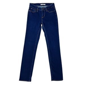 Levi’s 712 Slim Straight Jeans Mid Rise Dark Wash 30” Inseam Size 26